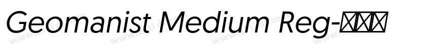 Geomanist Medium Reg字体转换